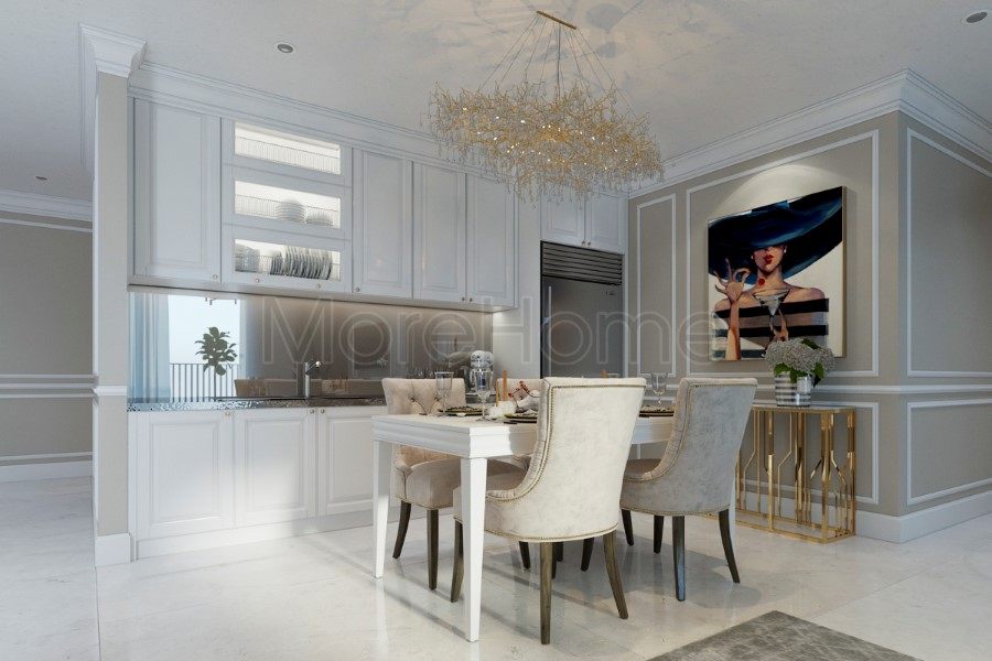 Thiết kế nội thất phòng bếp căn hộ Vinhomes Central Park Tân Cảng